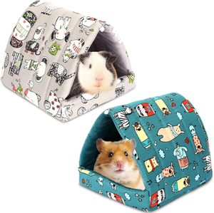 Tree Hole Bed & Hammock For Small Pets - Guinea Pig, Rat, Ferret Hideout With Crystal Velvet Lining