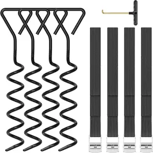 Dongguan nhà máy thép mạ kẽm Trampoline Neo mặt đất Neo Heavy Duty Trampoline Stakes Neo gió cao cây cổ phần