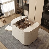 Armoires modernes de luxe et rangements modulaires pour placard, ensemble complet pour salon, îlot de rangement en bois massif, fabrication sur mesure