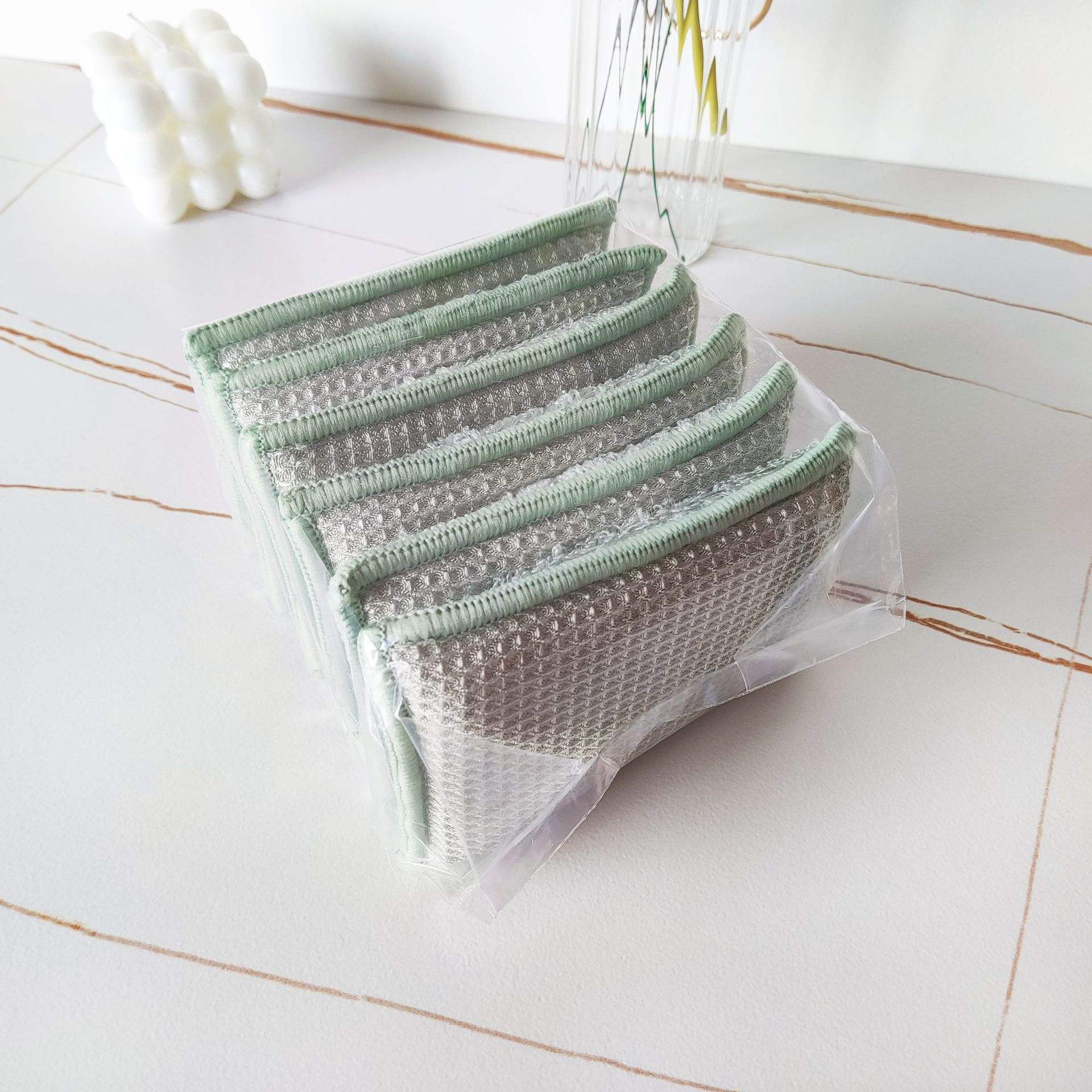 Green sponge wipes (6 pieces)