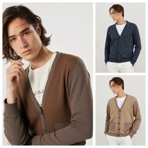 <strong>Men's</strong> <strong>UK</strong> Merino <strong>Wool</strong> <strong>Cardigan</strong> Machine Washable Slim Fit Business Casual Winter Knit Pullover Lightweight Office Wear for - Product Image 2