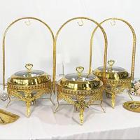 Chauffe-plat de luxe pour restaurant, hôtel, buffet, avec couvercle suspendu, 8L, chauffe-plat avec couvercle visible, réchaud à alcool