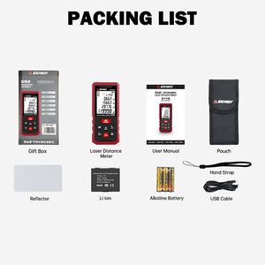 स्ंडवे सर्वेक्षक माप डिजिटल टेप रिचार्जेबल इलेक्ट्रॉनिक क्षैतिज बुलबुला वाटरप्रूफ मल्टी-फंक्शन लेजर रेंजफाइंडर - Product Image 4