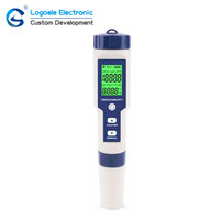 Testeur numérique portable de pH et de température, type stylo, pour piscine, mesureur d'hydrogène, précision 0,01, avec bouton, OEM