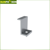 Colliers de fixation pour panneaux photovoltaïques 30mm 35mm en aluminium, colliers d'extrémité pour modules solaires, anodisés argent/noir naturel, résistance au vent jusqu'à 60 m/s