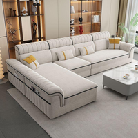 Nouvel ensemble de canapés modernes en tissu, design élégant, modulaire en U, pour salon, combinaison de meubles en éponge pour la maison