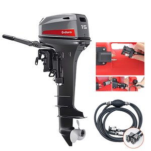 Nouveau moteur marin à essence 2 temps 15 CV à forte poussée pour pontons et petits bateaux de pêche (USA) - Product Image 1