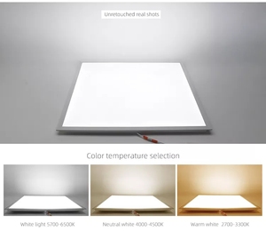 Lampe à panneau plat LED Plaque de gousset en aluminium 24W Plafonnier droit intégré IP44 pour bureau, cuisine, salle de bain - Product Image 3