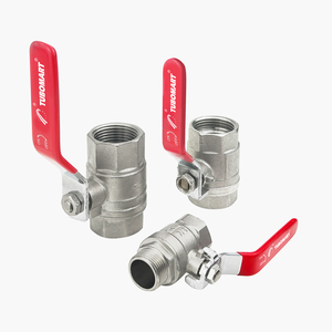 Valvola a sfera in ottone di buona qualità con manico lungo in alluminio per l'applicazione dell'acqua - Product Image 5