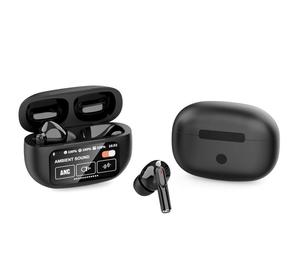 Écouteurs sans fil Bluetooth 5.4 TWS avec réduction de bruit ANC et ENC, écouteurs intra-auriculaires avec écran tactile LCD et commande tactile - Product Image 1