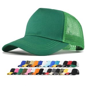 Wholesale Summer 5 Panels Baseball Cap Custom Logo Cheap AD Mesh Trucker <b>Hat</b> - Product Image 1