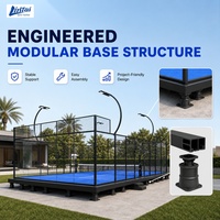 Produsen Lapangan Padel Panoramic Kaca Bersertifikasi CE, Lapangan Tenis Padel Luar Ruangan & Dalam Ruangan, Struktur Baja Galvanis Celup Panas