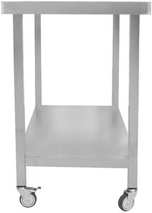 Fourniture d'usine <span class=keywords><strong>Table</strong></span> de travail en acier inoxydable <span class=keywords><strong>sur</strong></span> roues Cuisine <span class=keywords><strong>Table</strong></span> de travail robuste avec roues Banc de travail portable avec roues - Product Image 3