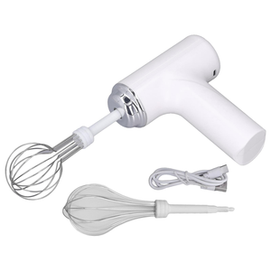 เครื่องตีไข่ไฟฟ้าแบบมือถือ รุ่น 304 ชาร์จไฟได้ผ่าน USB ทำจากสแตนเลส พร้อมปุ่มปลดหัวตี เหมาะสำหรับทำขนมที่บ้าน - Product Image 1