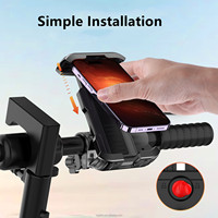 Support de téléphone portable de vélo à installation rapide 3S amélioré support de téléphone de guidon moto EBike Scooter accessoires de vélo pour iPhone