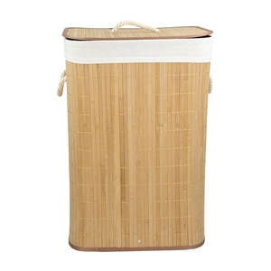 Rectangle Folding Eco-Friendly Bamboo Laundry Hamper & <b>Basket</b> <b>Large</b> Space Foldable Multifunction <b>Storage</b> - Product Image 3