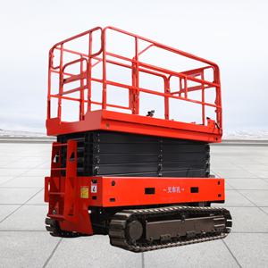 8m 10m 11. Plataforma de trabajo aéreo de tijera móvil eléctrica hidráulica Elevador autopropulsado para limpieza de edificios altos - Product Image 5