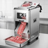 Gewerbliche Vertikale Frischfleisch-Schneidemaschine mit Edelstahl-Gitterschutz, Sichtfenster und Rollen für Restaurantküchen