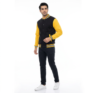 Custom Logo Classic Embroidery Black Couple College <b>Baseball</b> <b>Men's</b> <b>Jacket</b> CollegeBaseballjacket <b>for</b> <b>men</b> - Product Image 1
