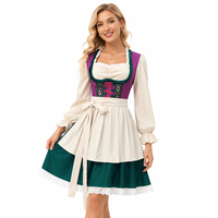 Robe de style bavarois vintage |   Costume de serveuse allemande Dirndl pour Halloween, cosplay et Oktoberfest