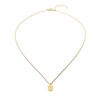 Collier pendentif carré signe du zodiaque animalier en gros (12 signes) |   Chaîne en acier inoxydable plaqué or 18 carats, bijoux délicats, cadeau pour femmes