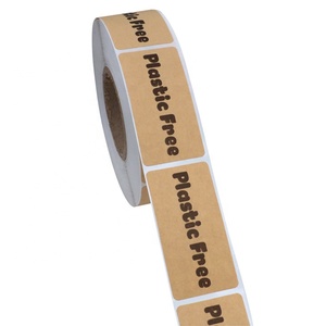 Hybsk 1 "x 2" rectángulo <span class=keywords><strong>Kraft</strong></span> de <span class=keywords><strong>papel</strong></span> por favor pegatinas gratis para productos ecológicos Total de 500 etiquetas en un <span class=keywords><strong>rollo</strong></span> - Product Image 2