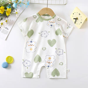Romper Bayi Baru Lahir Nyaman 100% Katun, Rajutan, Kancing Tekan, untuk Bayi Perempuan dan Laki-laki Usia 0-24 Bulan - Product Image 6