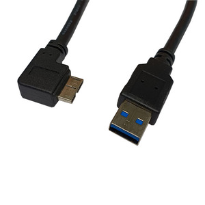 Cable de datos USB 3,0 A macho a micro USB en forma de U, cable de cobre negro, carga rápida para teléfono móvil, disco duro externo - Product Image 5