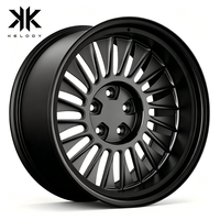 Jantes forgées en alliage d'aluminium noir mat, nouveau design à profil profond, 6061 T6, 20 rayons, type turbine, légères et performantes, 18, 19, 20, 22 pouces