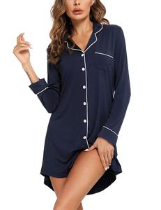 Camicie <span class=keywords><strong>da</strong></span> <span class=keywords><strong>notte</strong></span> pigiama personalizzate <span class=keywords><strong>da</strong></span> donna <span class=keywords><strong>con</strong></span> bottone pigiama top a <span class=keywords><strong>manica</strong></span> lunga camicie <span class=keywords><strong>da</strong></span> <span class=keywords><strong>notte</strong></span> <span class=keywords><strong>camicia</strong></span> <span class=keywords><strong>da</strong></span> <span class=keywords><strong>notte</strong></span> S-XXL - Product Image 4