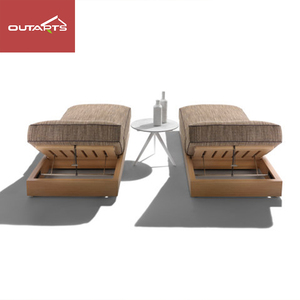 Chaises longues <span class=keywords><strong>de</strong></span> luxe en <span class=keywords><strong>bois</strong></span> pour piscine, tout temps, lit <span class=keywords><strong>de</strong></span> <span class=keywords><strong>soleil</strong></span> <span class=keywords><strong>de</strong></span> plage, chaise longue en teck d'extérieur avec 5 ans <span class=keywords><strong>de</strong></span> garantie - Product Image 5