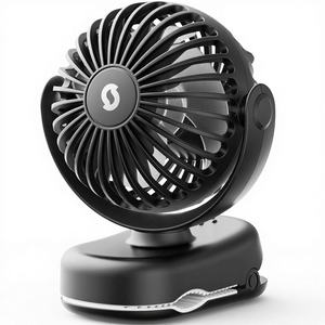 Mini ventilateur portable à clip, 3 vitesses, rafraîchissant, mignon, petit, pour bureau, essentiel pour bébé, alimenté par batterie, pour poussette - Product Image 1
