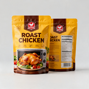 Bolsa <span class=keywords><strong>de</strong></span> Plástico Impresa Personalizada con Sello Antivaho para Alimentos Calientes, Bolsa Reutilizable para Pollo Asado - Product Image 1