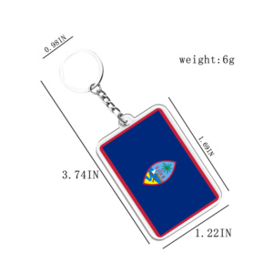 Acrylic Keychains & Pendants Light Keychains Guam Flags Various Countries Accessories for Fans - Product Image 2