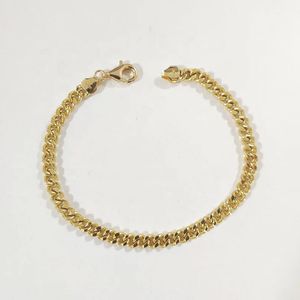 Xinfly 3.1mm 4.2mm 5.3mm 2023 Luxury Trending Customizable Brand Classic <b>Men</b> Women Unisex Pure 18K Gold Cuban Bracelet - Product Image 5