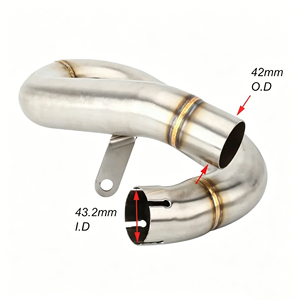 ท่อไอเสียกลางสำหรับรถมอเตอร์ไซค์ฮอนด้า CBR600F ปี 2007 2008 <span class=keywords><strong>2009</strong></span> 2010 2011 2012 2013 CB600F Hornet <span class=keywords><strong>600</strong></span> <span class=keywords><strong>CBR</strong></span> 600F - Product Image 2