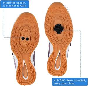 Chaussures de cyclisme d'intérieur pour femmes, compatibles avec les crampons, confortables, respirantes, tige en mesh, vélo de <span class=keywords><strong>route</strong></span> - Product Image 4