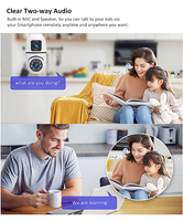 Caméra IP Intelligente V380Pro avec Application Sécurité 360 Degrés WiFi HD Vision Nocturne Ampoule Vidéosurveillance et Fonction de Suivi de Mouvement Humain