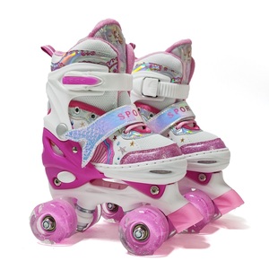Tùy chỉnh Nàng Tiên Cá patines de 4 ruedas ajustables nhấp nháy Con lăn Skate Giày Les patins roulettes đổ Les enfants cho cô gái - Product Image 4