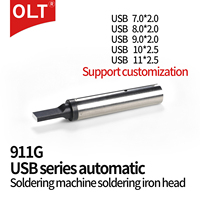 Pointe de fer à souder USB 911G pour câble de données, robot de soudage entièrement automatique, production de pointes en fer chromé 911G, pointe de fer à souder USB 911G