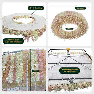 Gnw nhân tạo Wisteria treo hoa trần tán cho đám cưới sự kiện trang trí - Product Image 2