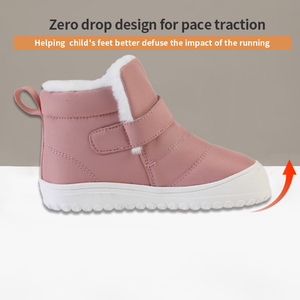 Giày bốt mùa đông không gót cho trẻ em, giày bốt tối giản cho bé trai bé gái, giày bốt cổ ngắn mũi rộng cho trẻ lớn - Product Image 5