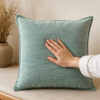 Housse de coussin en chenille pour oreillers, 100% polyester, garnie de divers rembourrages de différents poids, 18*18 pouces