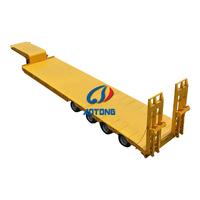 Remorque surbaissée extensible pour le transport de charges surdimensionnées, pales d'éoliennes, équipements industriels