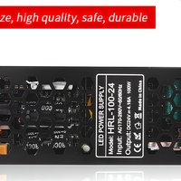 Alimentation LED AC-DC HUARON HRL à câblage simple et installation facile, boîtier en aluminium, garantie 3 ans, IP20, extérieur/intérieur, basse tension