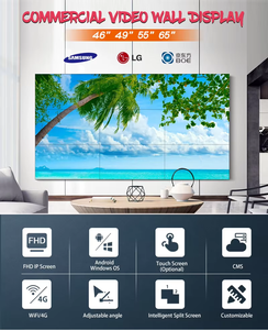 ห้องควบคุม 46 จอภาพติดผนังขนาด <span class=keywords><strong>55</strong></span> นิ้ว ความละเอียด 1080P 4K จอ LCD วิดีโอวอลล์สำหรับโฆษณา จอแสดงผลวิดีโอวอลล์แบบต่อประกอบ - Product Image 2