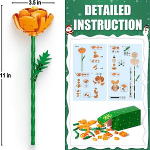 Flower Bouquet Building Blocks Advent Calendar 2450 Pcs 6+ Ages DIY Assembly Toy For Kids - Product Image 3