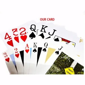 AYPC grosir plastik mewah tahan air Logo kustom Poker bermain kartu papan permainan kartu Olahraga kartu hiburan permainan