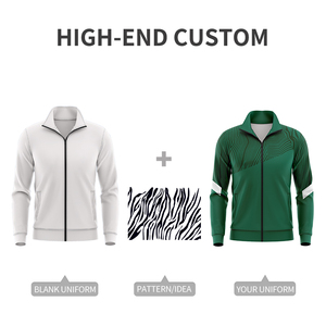 Biểu Tượng Tùy Chỉnh Người Đàn Ông Thể Thao Áo Bóng Đá Tracksuit Chạy Bộ Hàng Đầu Áo Khoác Đầy Đủ Dây Kéo Bóng Đá Đào Tạo Tracksuit Với Quần X25813 - Product Image 2