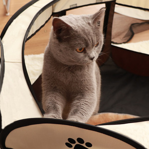 Pet Octagonal Fence Foldable <b>Cat</b> <b>Cage</b> Round Breathable Pet Bed For Dog Four Seasons Use - Product Image 5